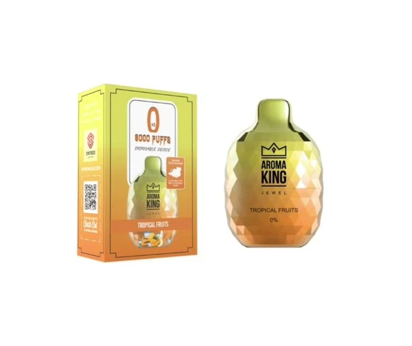 Безникотиновый одноразовый Pod Aroma King Jewel 8000 650 mAh Tropical Fruits 0% (Тропические фрукты)